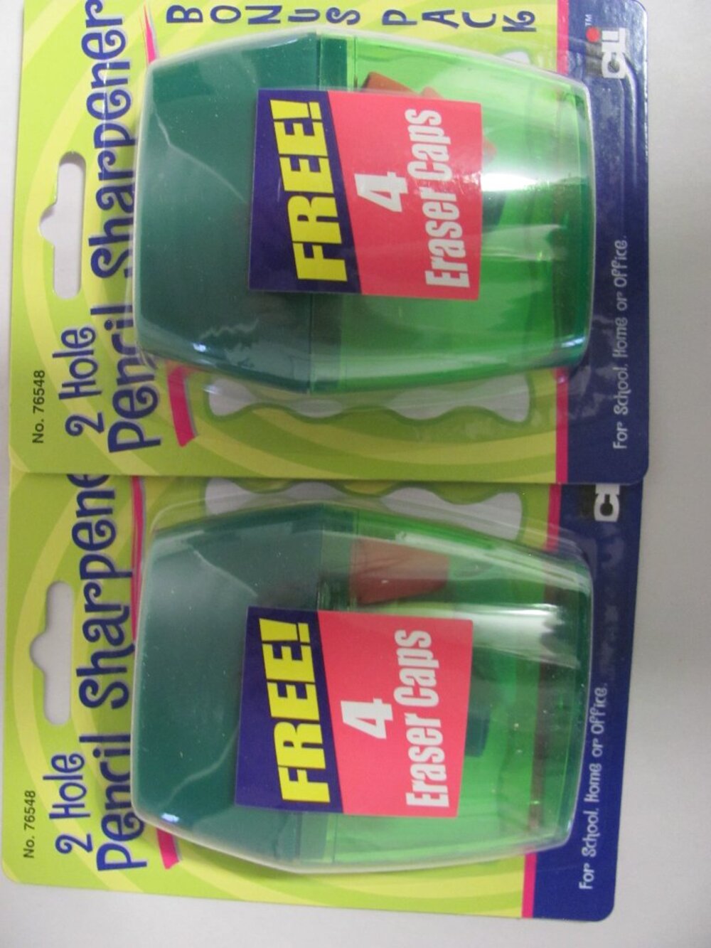PENCIL SHARPENERS ERASER CAPS (12) NIP